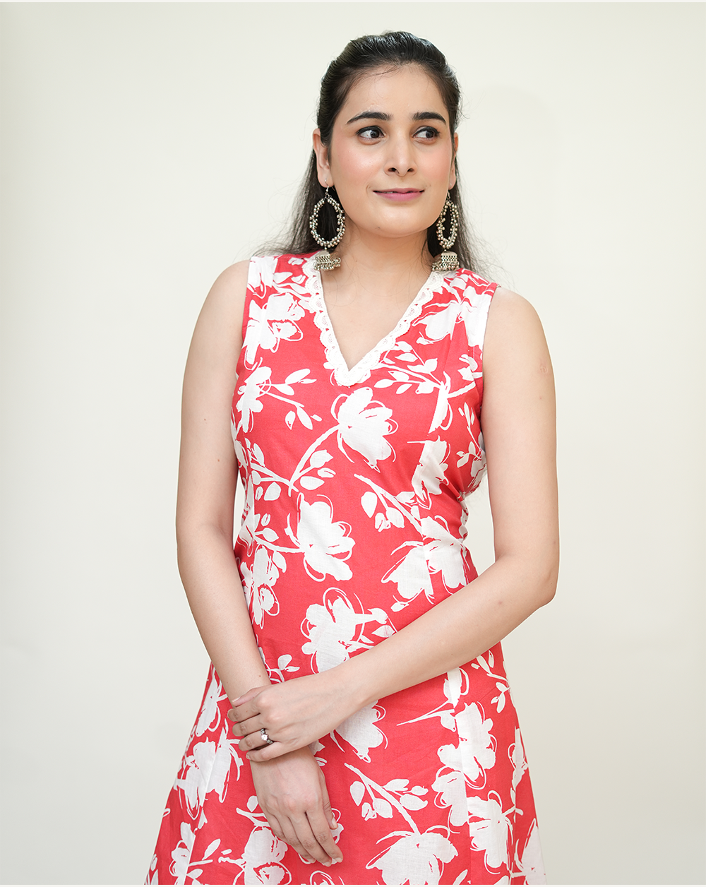 Cherry Bite Cotton Kurta With Pants