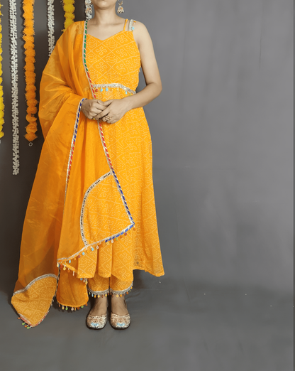 Bandhni Anarkali Suit