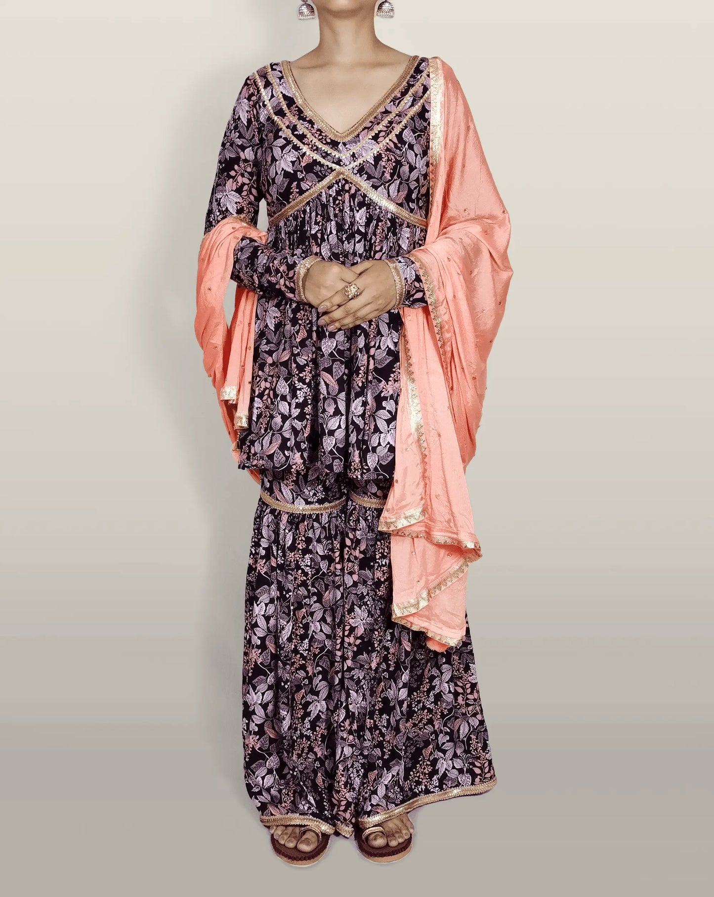 Pretty Flora Sharara Suit-Set of 3