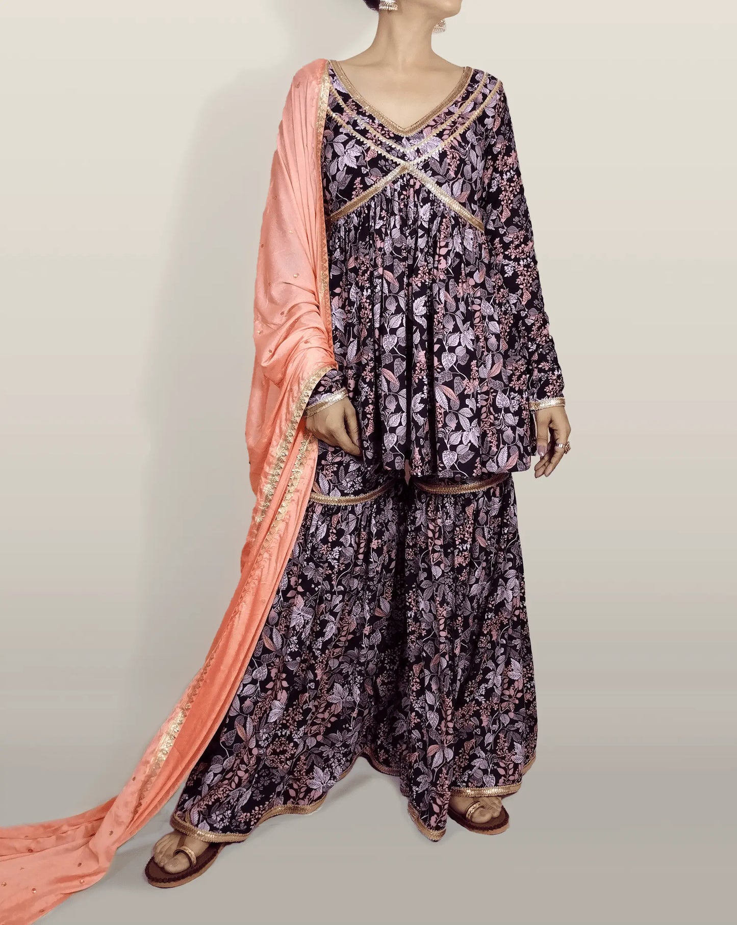 Pretty Flora Sharara Suit-Set of 3