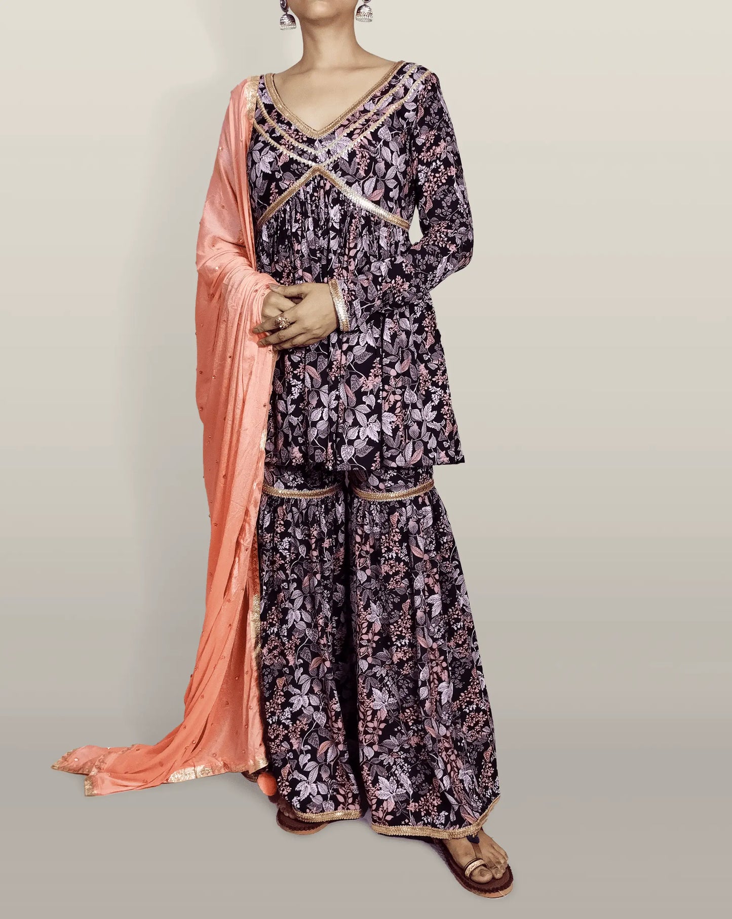 Pretty Flora Sharara Suit-Set of 3