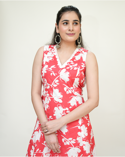 Cherry Bite Cotton Kurta With Pants